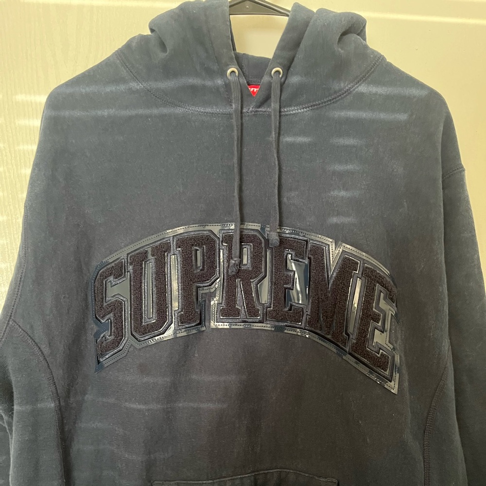 Supreme College Arc Logo Hoodie - Navy Blue